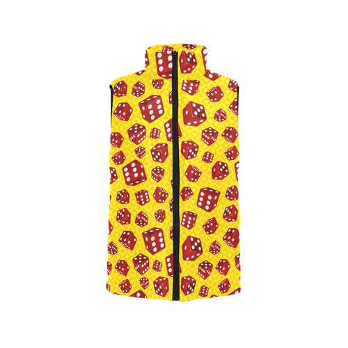 Dice Pattern Print Design 04 Men's Padded Vest