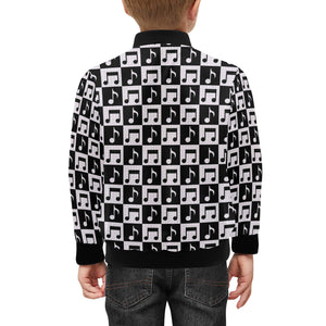 Music Notes Pattern Print Design 01 Kids' Boys' Girls' Bomber Jacket