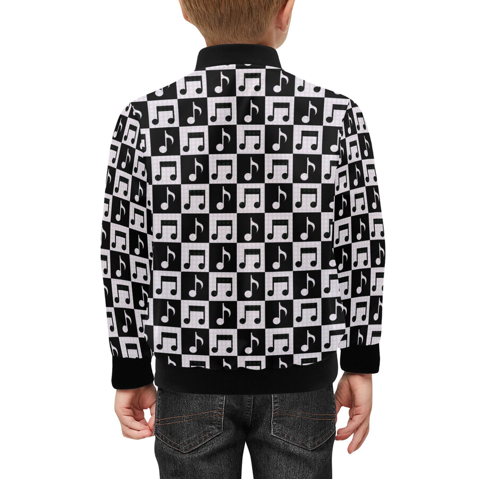 Music Notes Pattern Print Design 01 Kids' Boys' Girls' Bomber Jacket