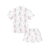 Cute poodle dog star pattern Kids' Boys' Girls' V-Neck Short Pajama Set