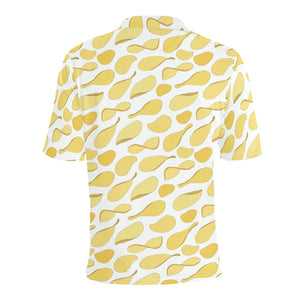 Potato Chips Pattern Print Design 02 Men's All Over Print Polo Shirt