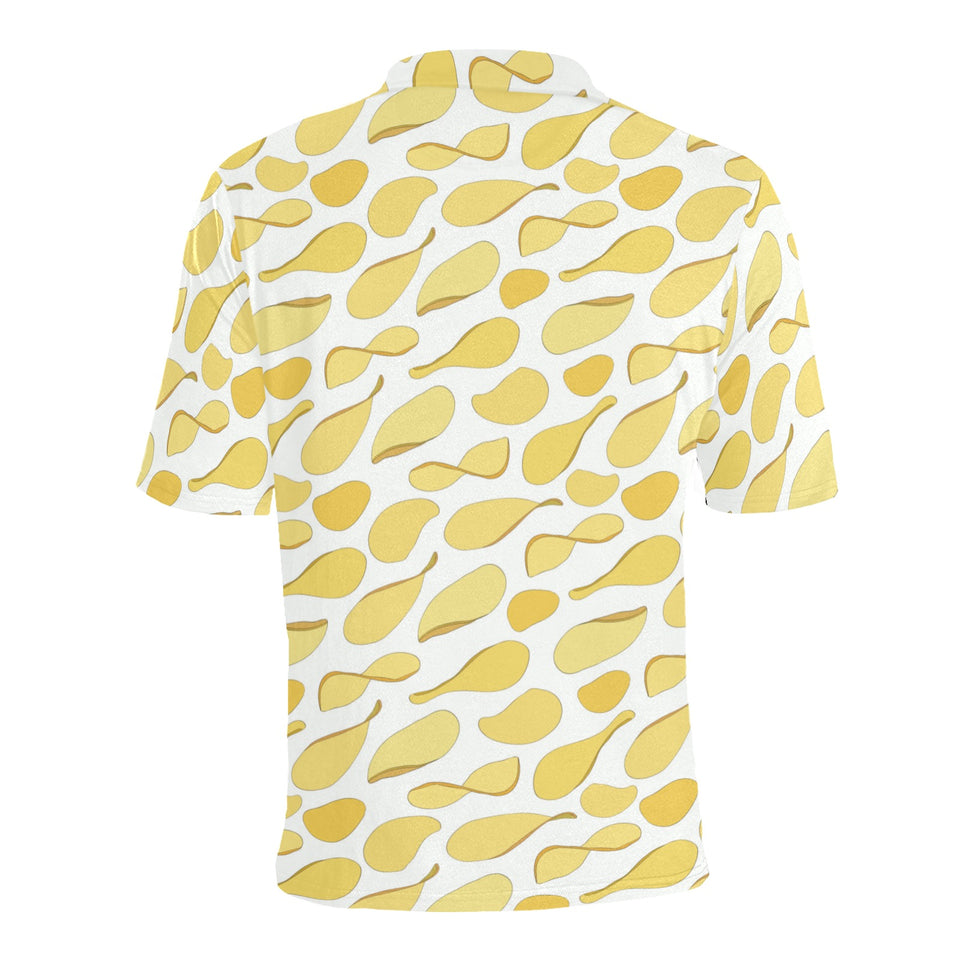 Potato Chips Pattern Print Design 02 Men's All Over Print Polo Shirt