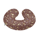 Coffee bean flower pattern U-Shaped Travel Neck Pillow