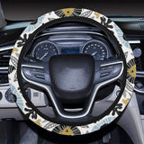 Lion Pattern Print Design 05 Car Steering Wheel Cover