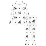 Cute french bulldog paw pattern Women's All Over Print Pajama Set