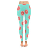 Grapefruit green background Women's Legging Fulfilled In US