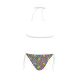 Cute yellow monkey leaves pattern Sexy Bikinis Two-Piece Swimsuits