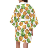 Pineapples design pattern Women's Short Kimono Robe