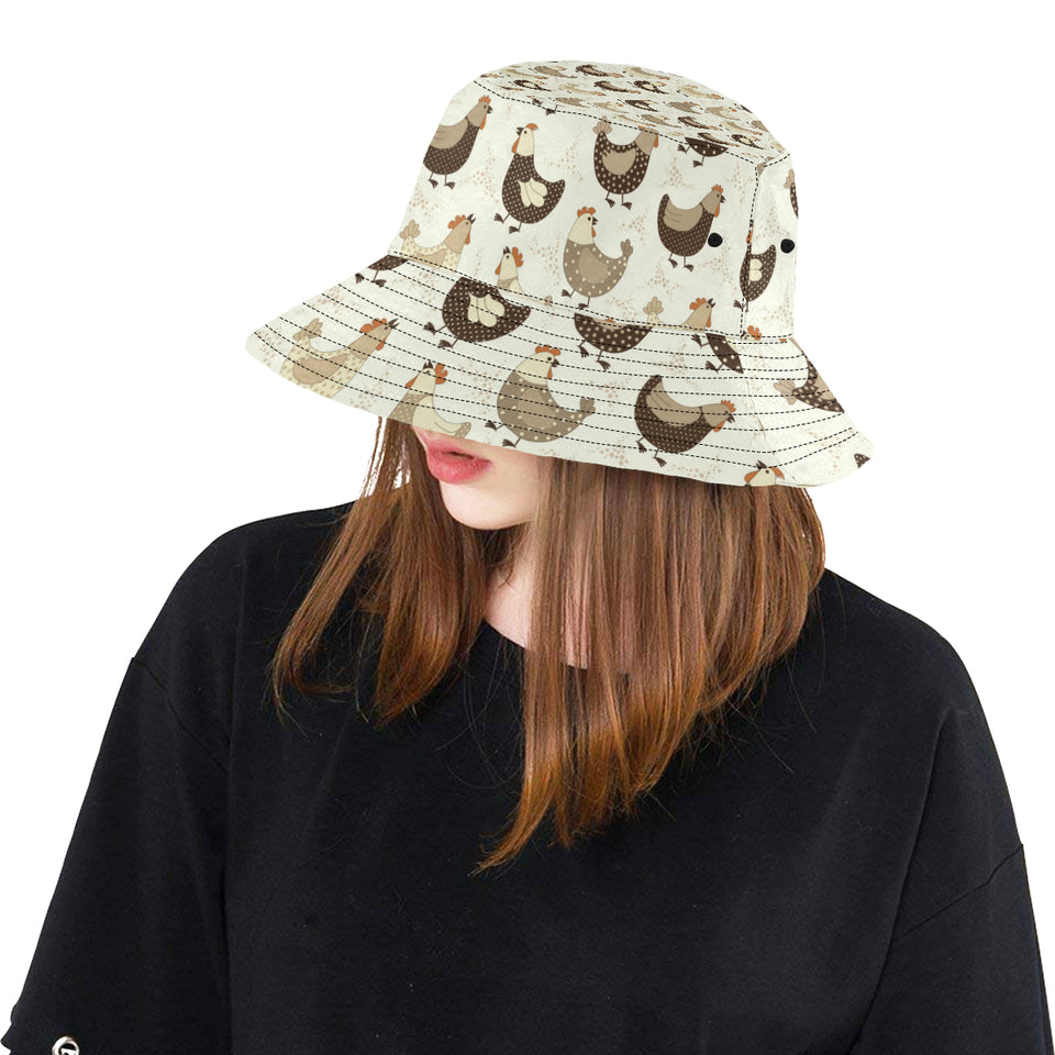 Cute rooster chicken cock Unisex Bucket Hat
