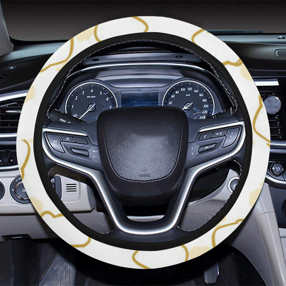 Bread Toast Pattern Print Design 01 Car Steering Wheel Cover