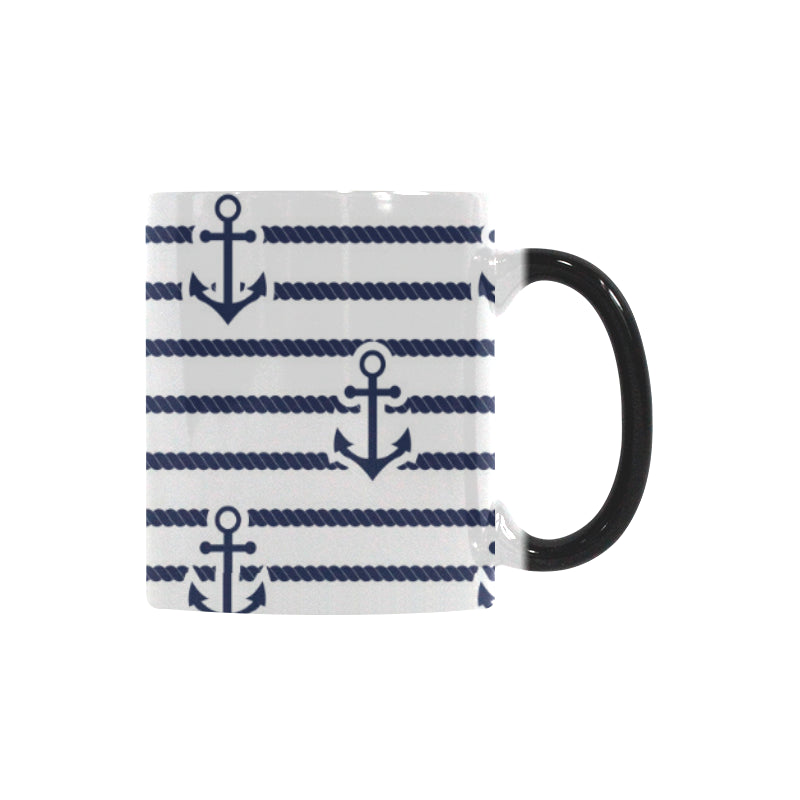 Anchor rope nautical  pattern Morphing Mug Heat Changing Mug