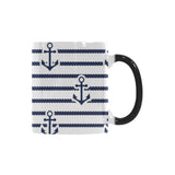 Anchor rope nautical  pattern Morphing Mug Heat Changing Mug