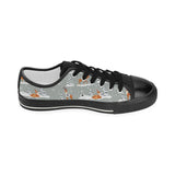 Beautiful deers Winter Christmas Kids' Boys' Girls' Low Top Canvas Shoes Black