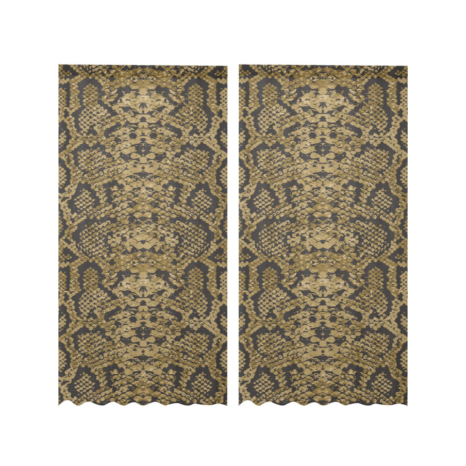 Snake skin pattern Gauze Curtain