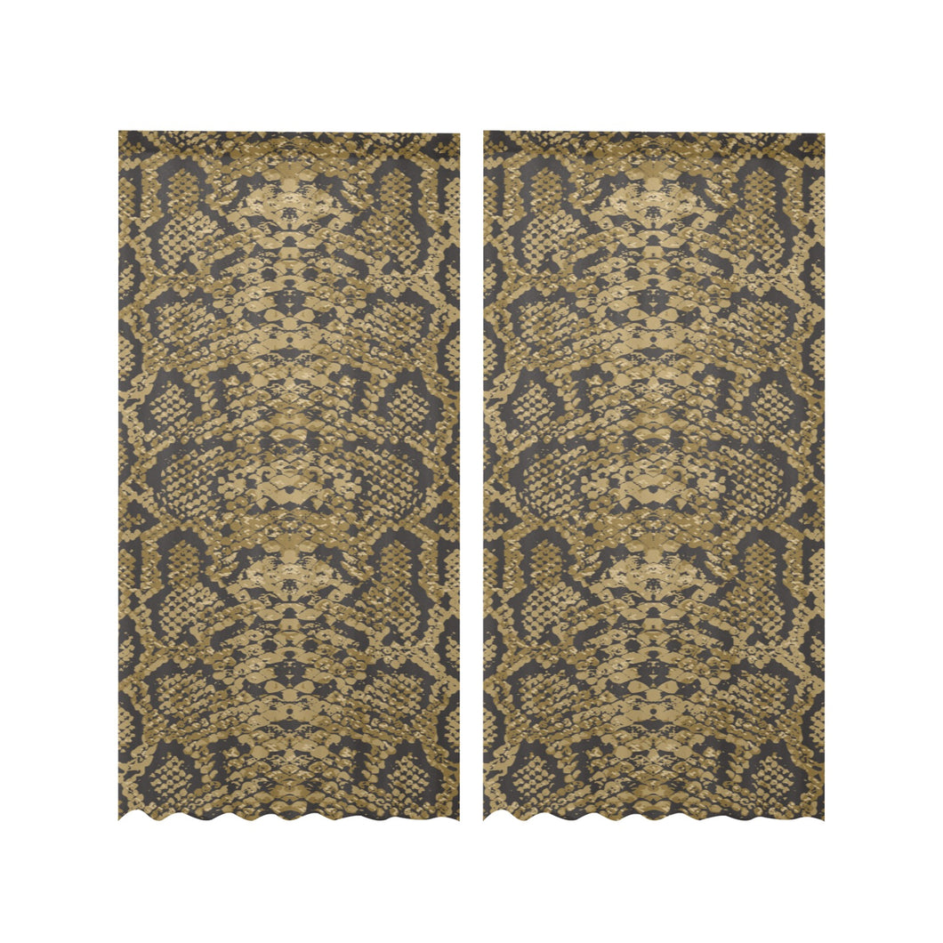 Snake skin pattern Gauze Curtain