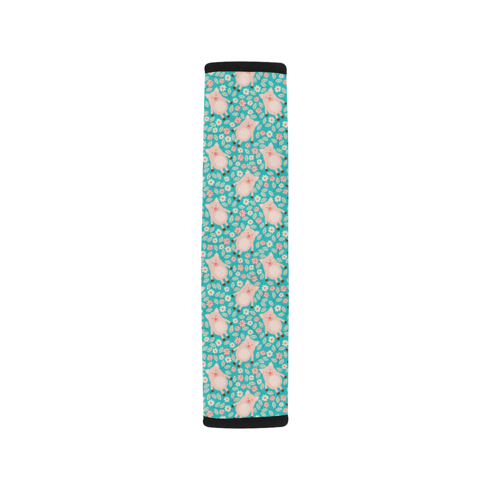 Pig Pattern Print Design 01 Car Seat Belt Cover