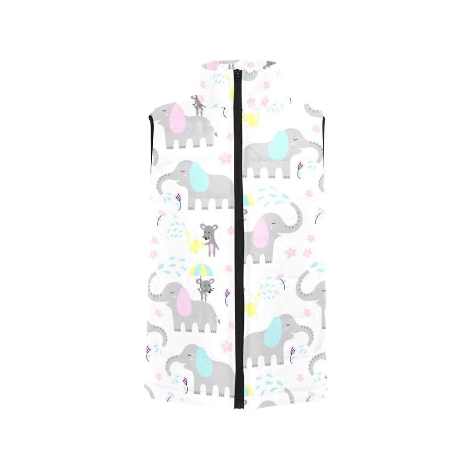 Cute elephant mouse pattern Women's Padded Vest