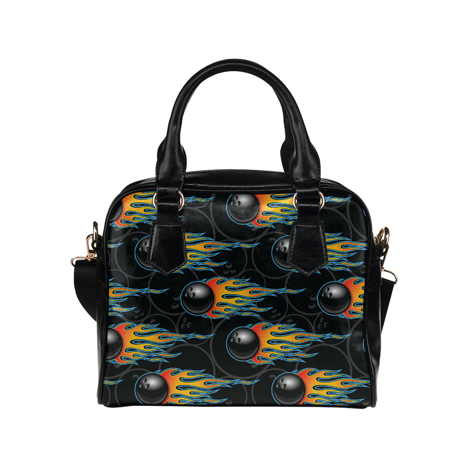 Bowling balls flame pattern Shoulder Handbag