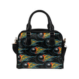 Bowling balls flame pattern Shoulder Handbag