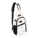 Polar bears star poka dot pattern All Over Print Chest Bag