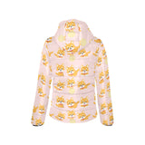 Cute shiba inu dog pattern Women's Padded Hooded Jacket