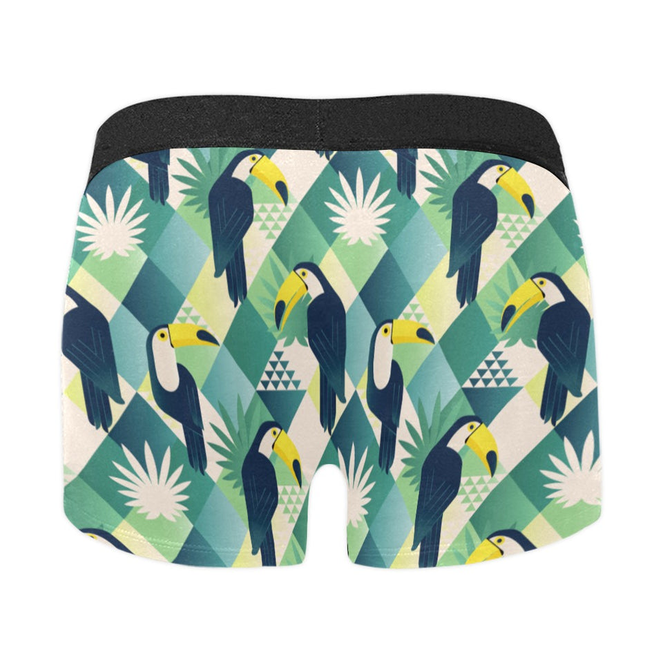 Toucan tropical leaves design pattern Men's All Over Print Boxer Briefs Men's Underwear