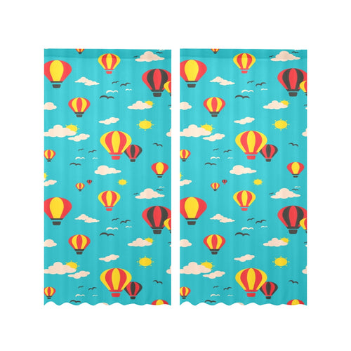 Hot Air Balloon Sky Pattern Gauze Curtain