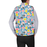 Colorful mushroom design pattern Men's Padded Vest