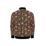 Snail Pattern Print Design 02 Kids' Boys' Girls' Bomber Jacket