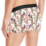 Peacock tropical flower pattern Men's All Over Print Boxer Briefs Men's Underwear