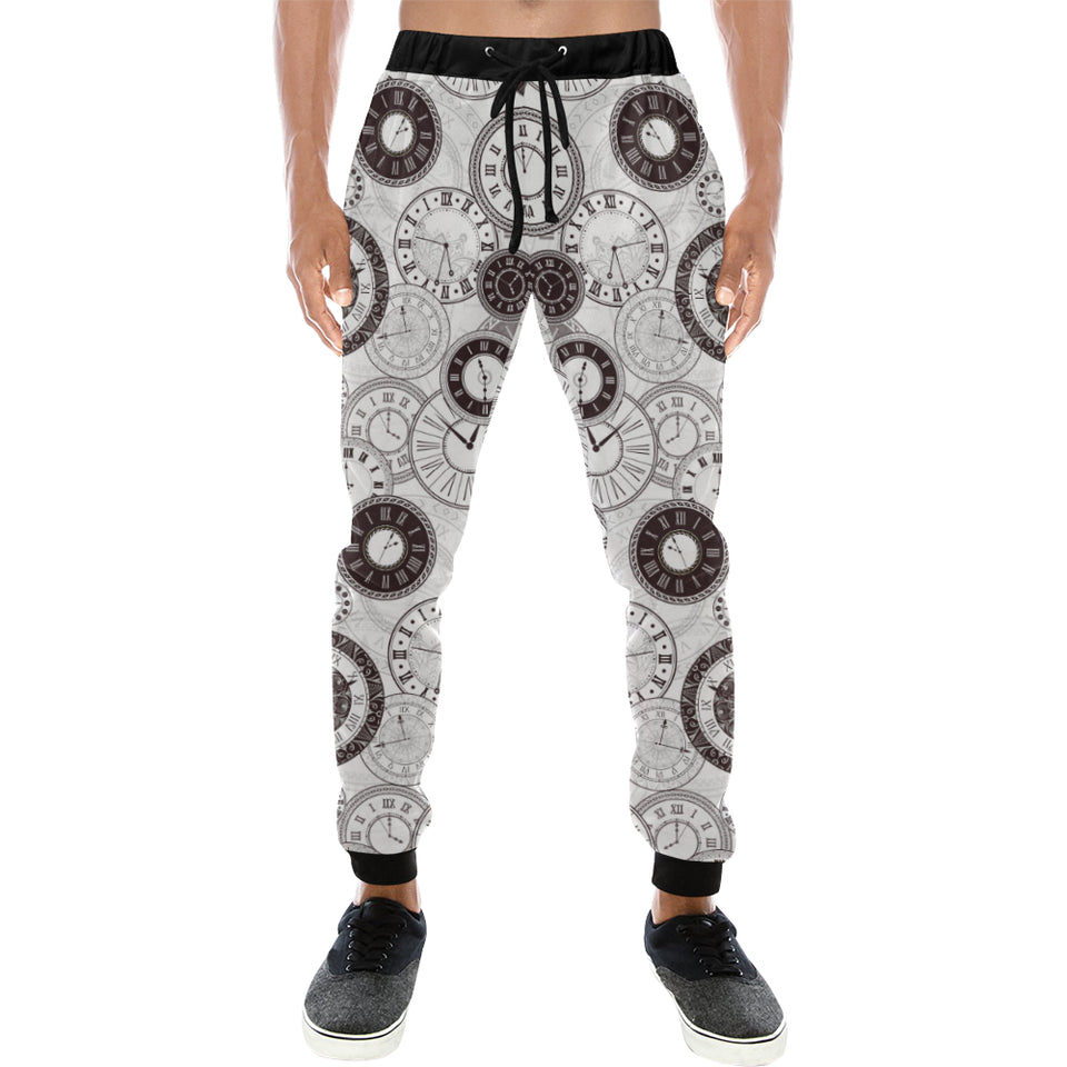 Classic vintage clock pattern Unisex Casual Sweatpants