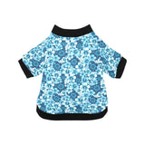 Hibiscus Pattern Print Design 03 All Over Print Pet Dog Round Neck Fuzzy Shirt