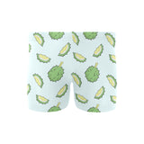 Durian pattern blue background Men's Swimming Trunks