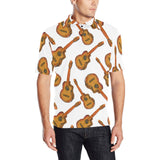 Paint Guitar Pattern Men's All Over Print Polo Shirt