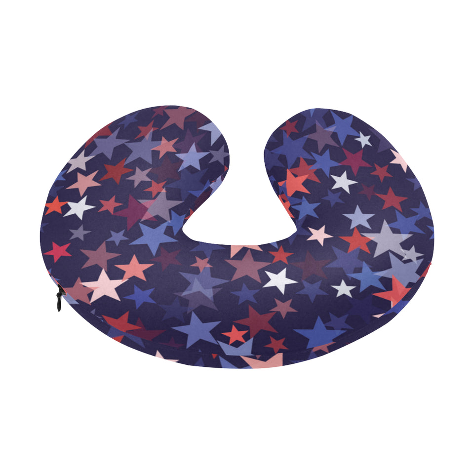 Red blue star pattern U-Shaped Travel Neck Pillow