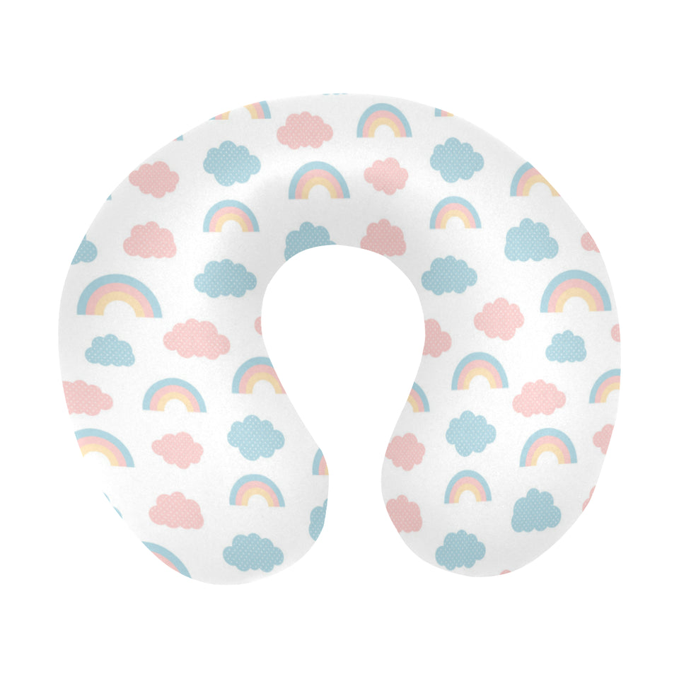 Cute rainbow clound pattern U-Shaped Travel Neck Pillow