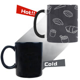sushi pattern black background Morphing Mug Heat Changing Mug