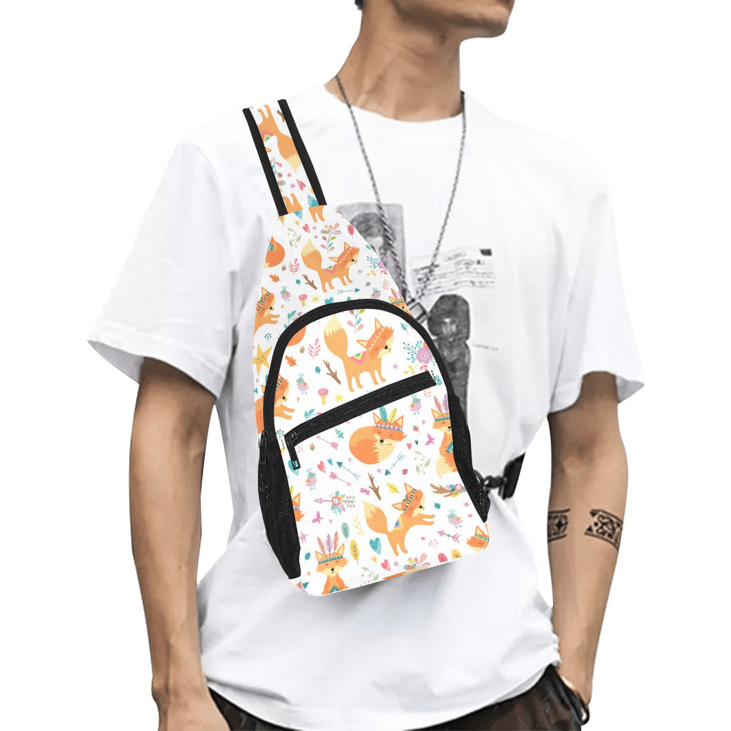 cute tribal fox pattern All Over Print Chest Bag