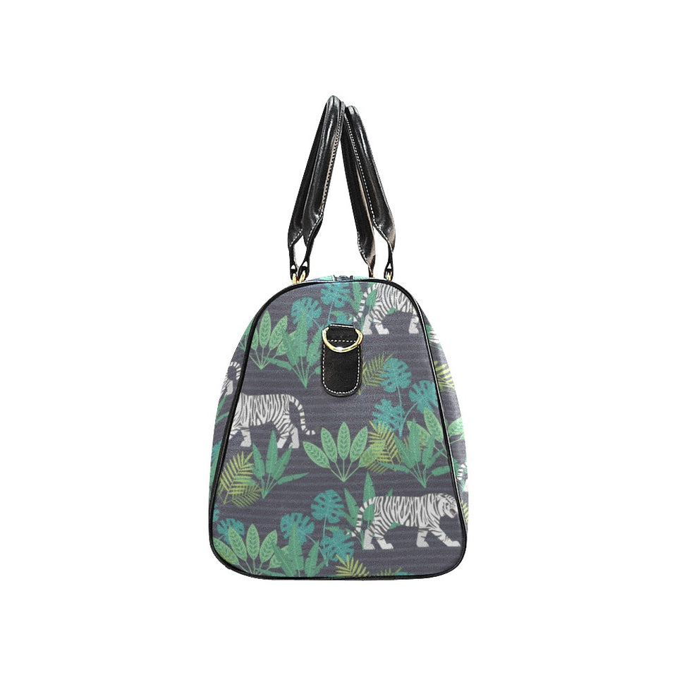 white bengal tigers tropical plant Travel Bag