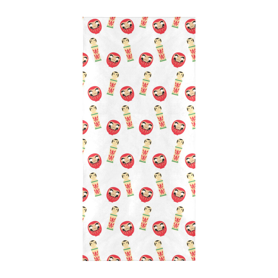 Daruma japanese wooden doll Beach Towel