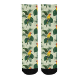 Beautiful parrot palm leaves pattern Crew Socks