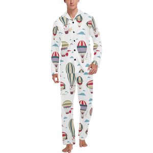 Hot air balloon pattern Men's Long Pajama Set