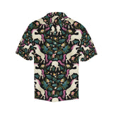 Unicorns forest background Men's All Over Print Hawaiian Shirt