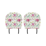 Hand drawn butterfly rose Car Headrest Cover