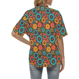 Gear Pattern Print Design 01 Women's All Over Print Hawaiian Shirt