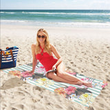 Colorful orchid flower pattern Beach Towel