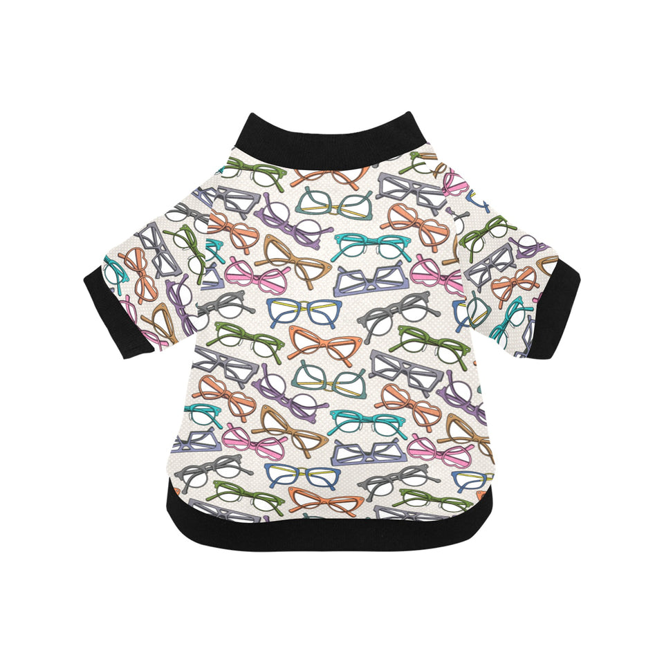 Sun Glasses Pattern Print Design 01 All Over Print Pet Dog Round Neck Fuzzy Shirt