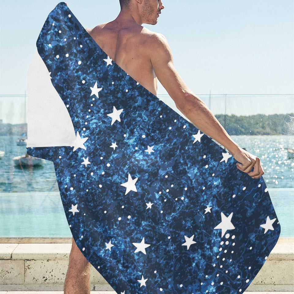 Night sky star pattern Beach Towel