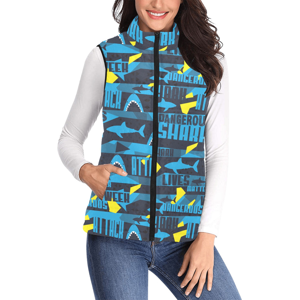 Shark dangerous Women's Padded Vest