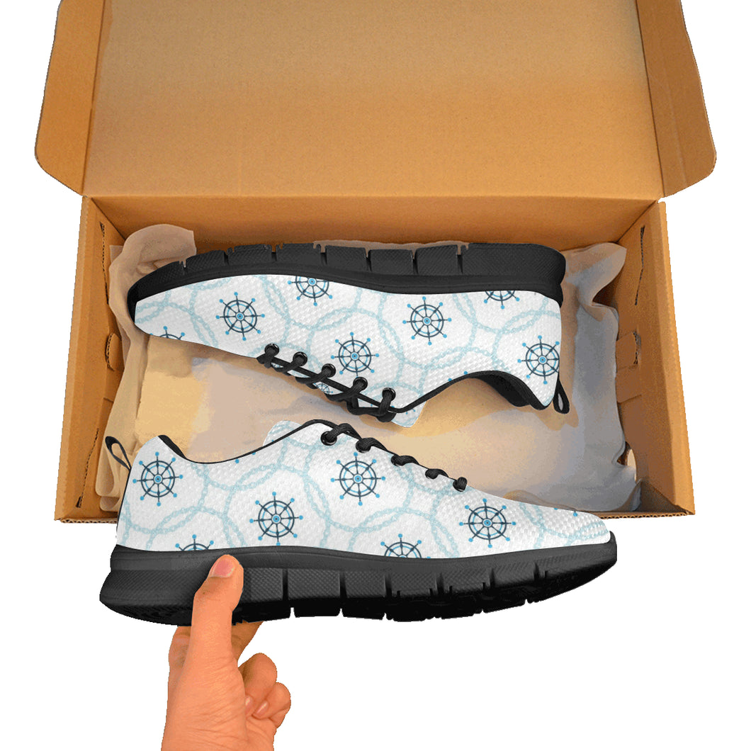 nautical steering wheel chain Women's Sneaker Shoes